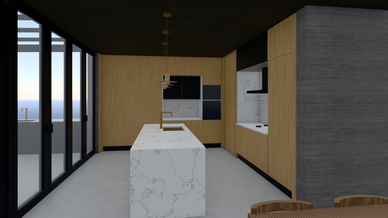 Cocina desde el comedor · día